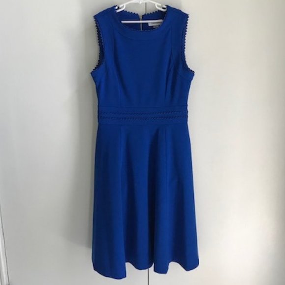 Calvin Klein Dresses & Skirts - Calvin Klein Dress Blue Sleeveless Fit and Flare